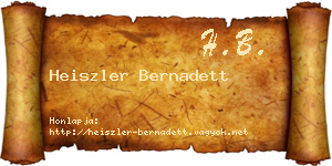 Heiszler Bernadett névjegykártya